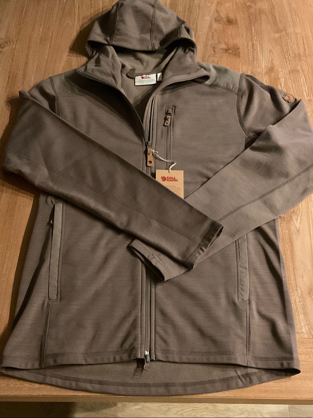 Fjallraven Keb Fleece Hoodie in Suede Brown